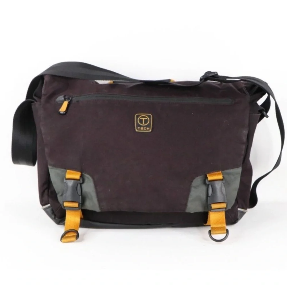 Tumi T-Tech Spell Out Crossbody Messenger Bag Briefcase Carry On Travel Black